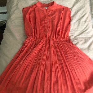 Coral forever 21 pleated dress